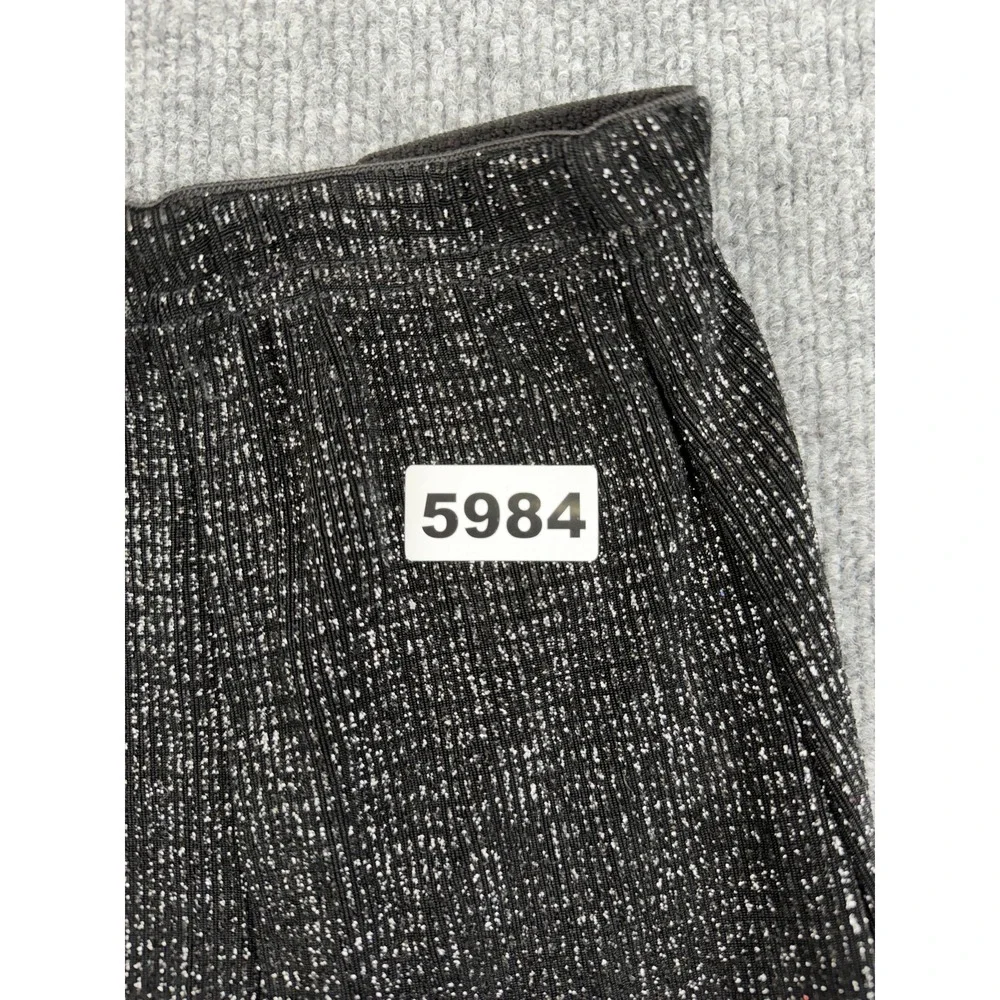 Ronni Nicole Skirt Womens Petite Small‎ Black Glitter A-Line Knit Elastic Waist